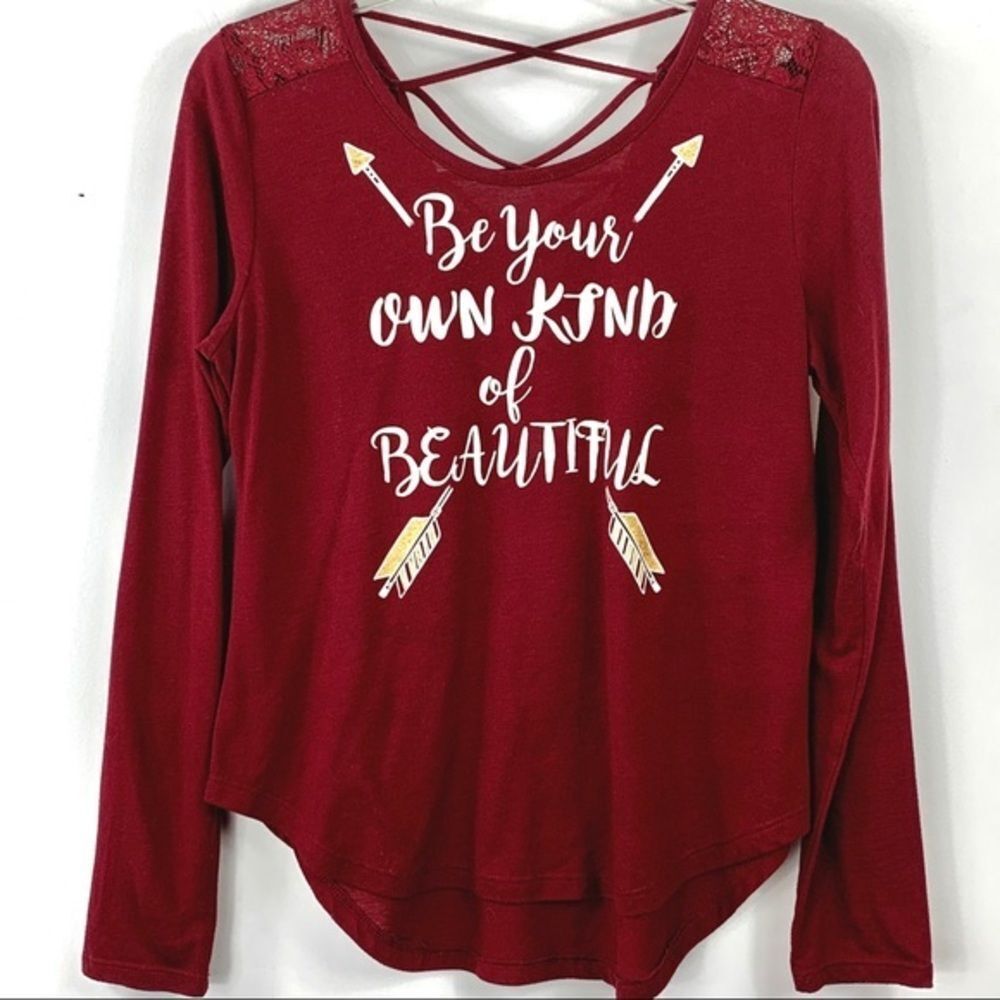 No Boundries Maroon Top M7/9‎